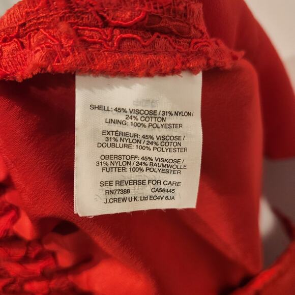 J. Crew red lace pull-on pants size 12 - Picture 5 of 6